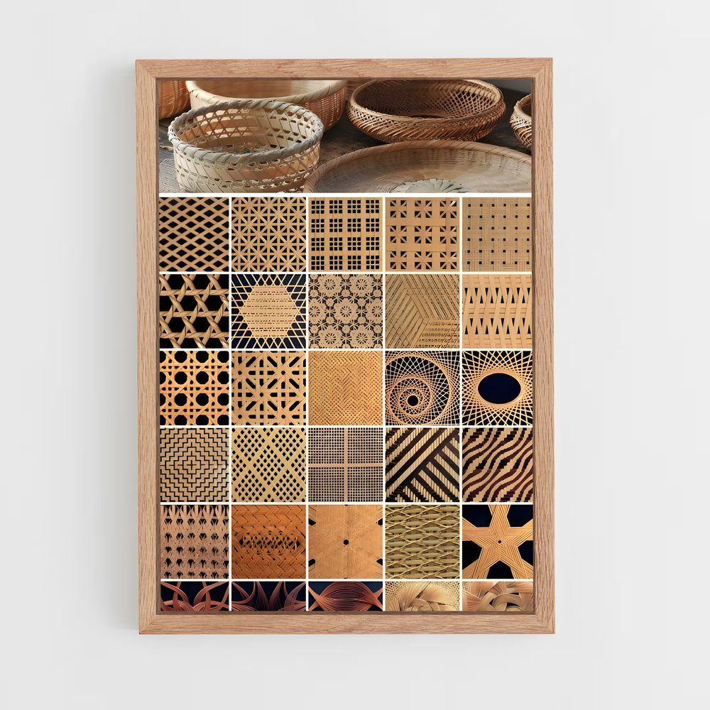 ap-bamboo patterns-4 cadre Bois clair