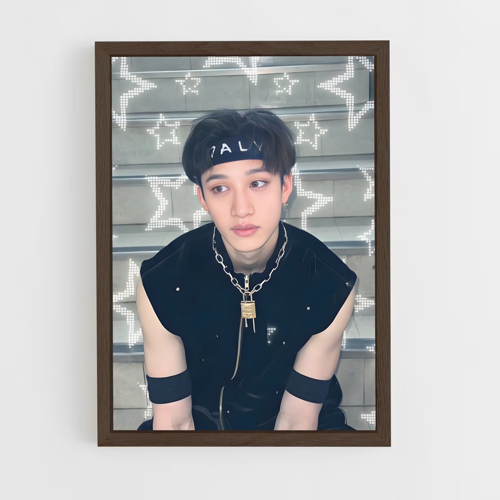 ap-bang chan-8 cadre Bois foncé