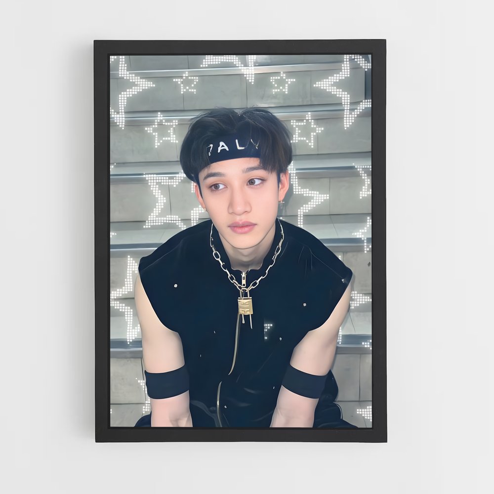 ap-bang chan-8 cadre Noir