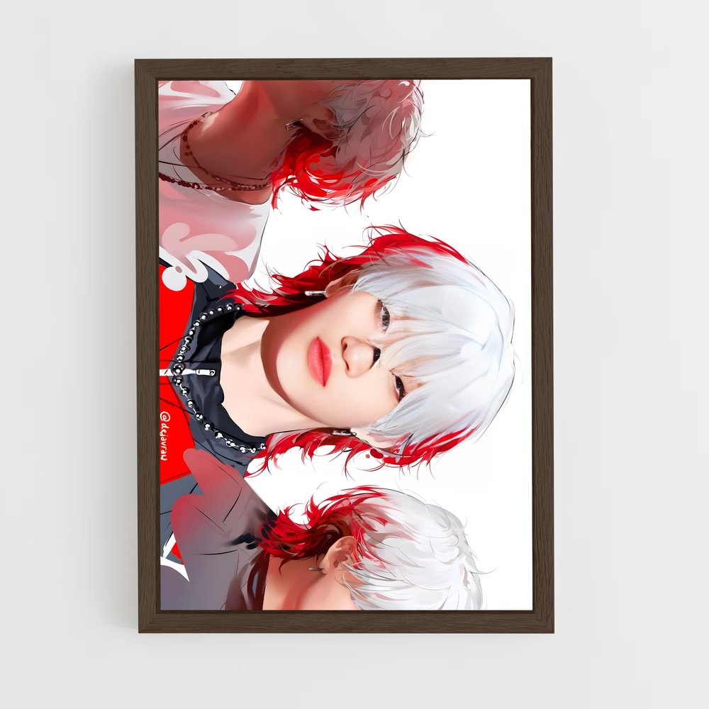 ap-bang chan-9 cadre Bois foncé