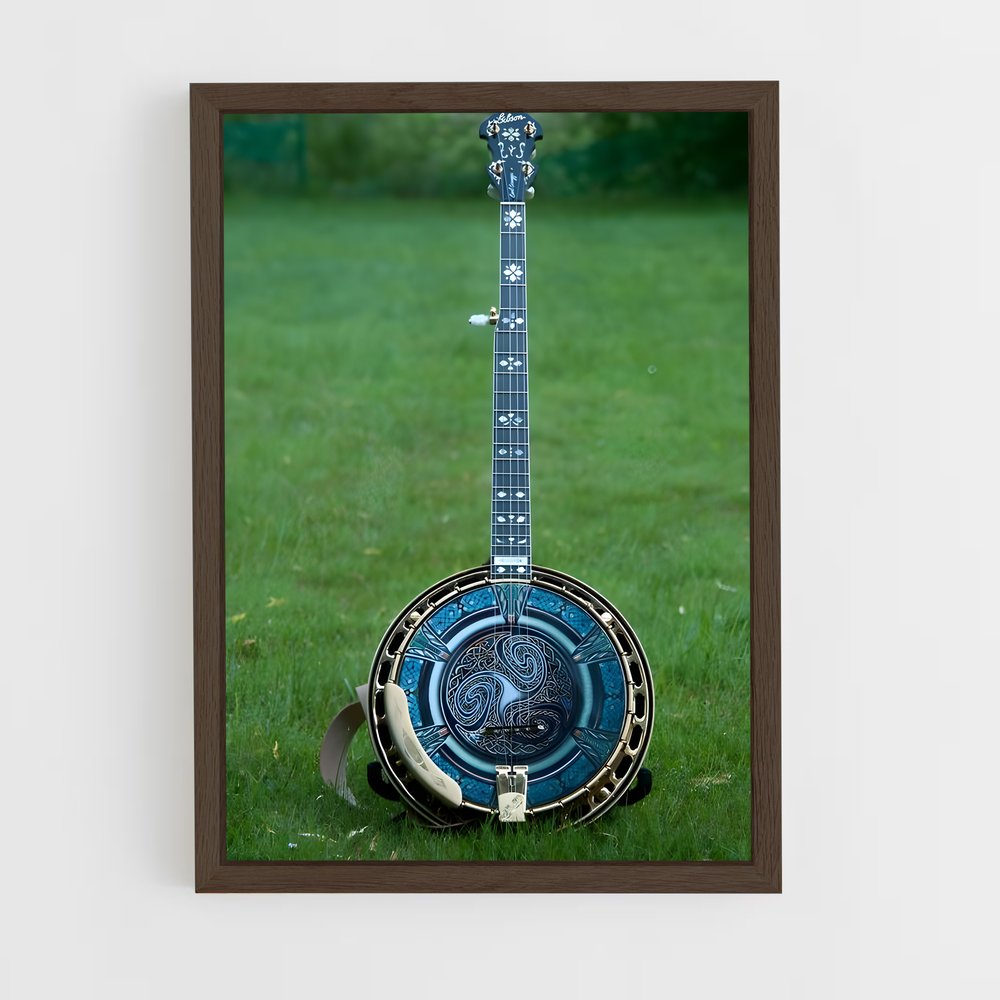 ap-banjo-4 cadre Bois foncé