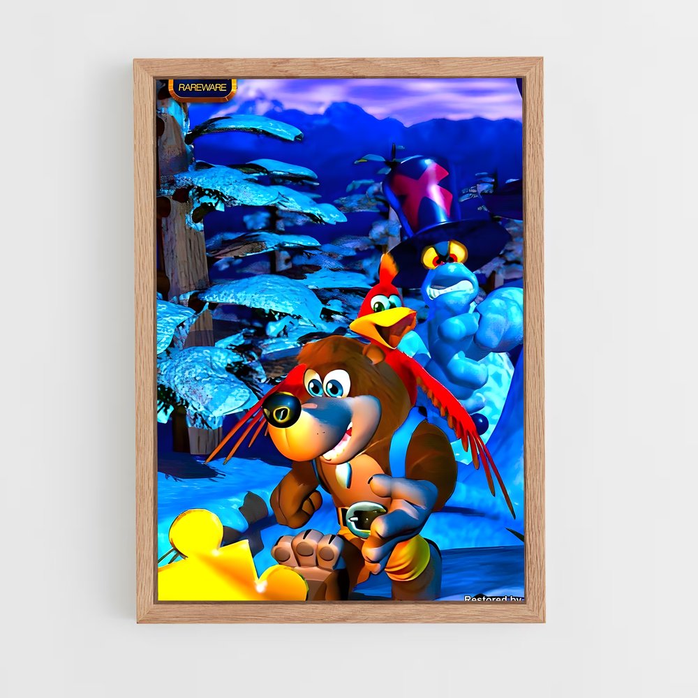 ap-banjo kazooie-3 cadre Bois clair