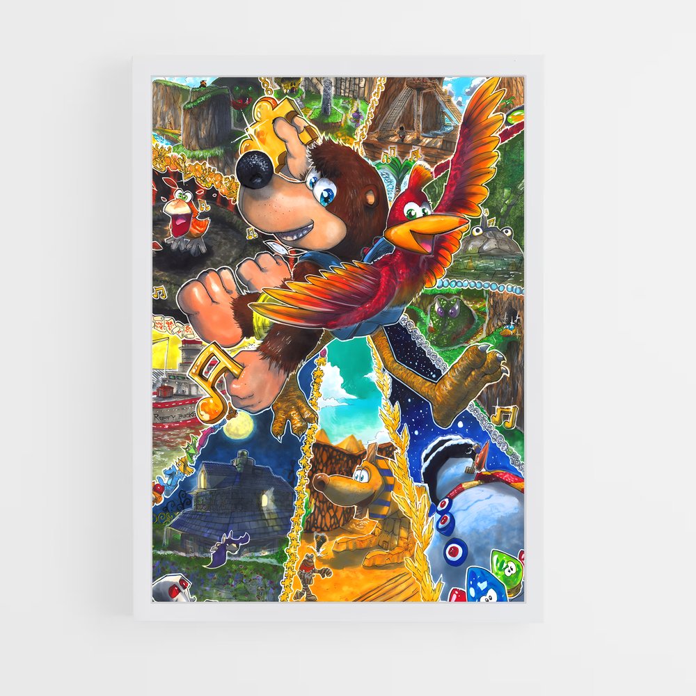 ap-banjo kazooie-4 cadre Blanc