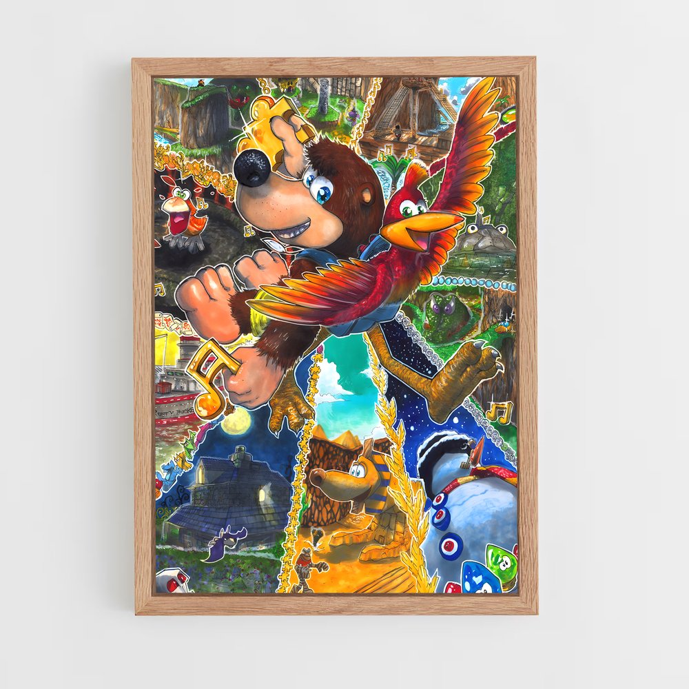 ap-banjo kazooie-4 cadre Bois clair
