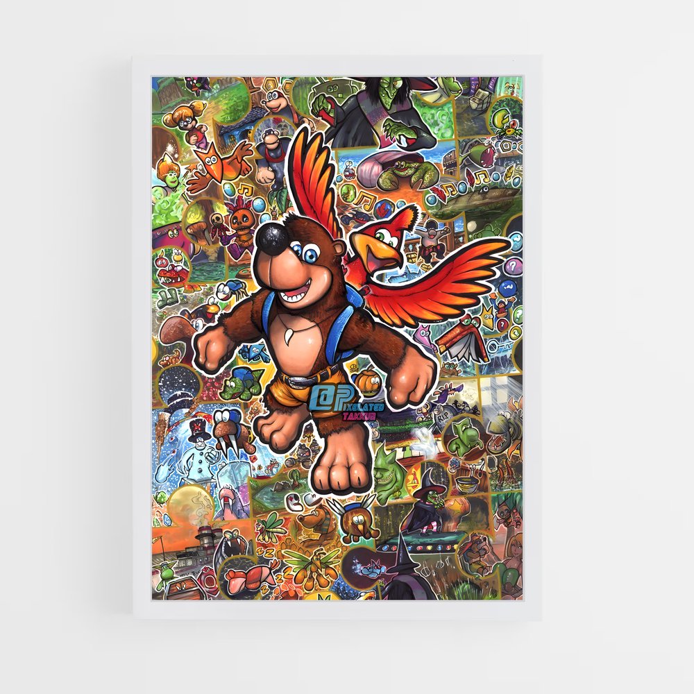 ap-banjo kazooie-6 cadre Blanc