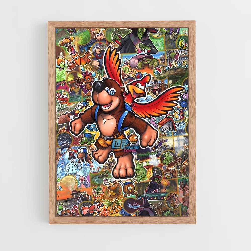 ap-banjo kazooie-6 cadre Bois clair