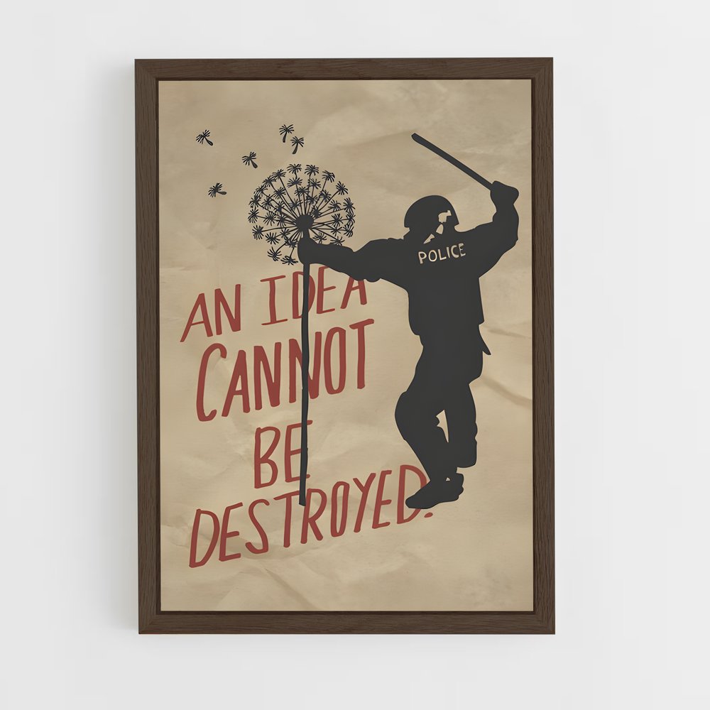 ap-banksy-1 cadre Bois foncé