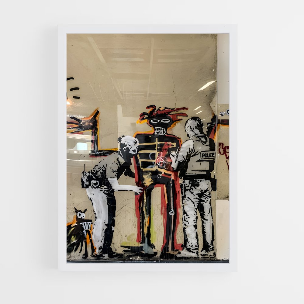 ap-banksy-4 cadre Blanc