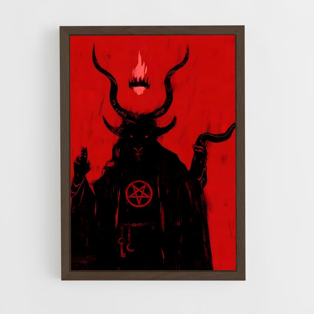 ap-baphomet-2 cadre Bois foncé