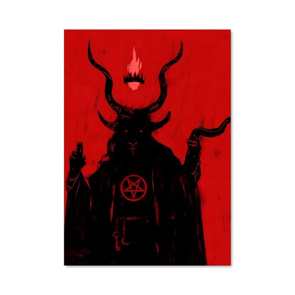Poster Baphomet Noir et Rouge