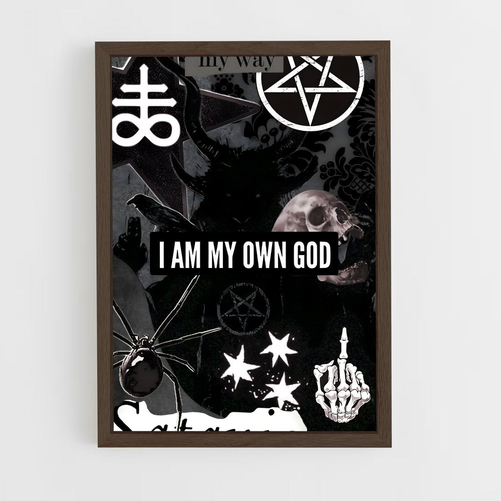 ap-baphomet-6 cadre Bois foncé