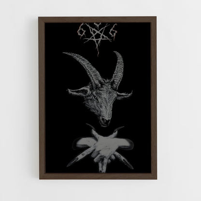 ap-baphomet-8 cadre Bois foncé