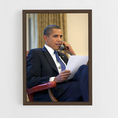 ap-barack obama-5 cadre Bois foncé