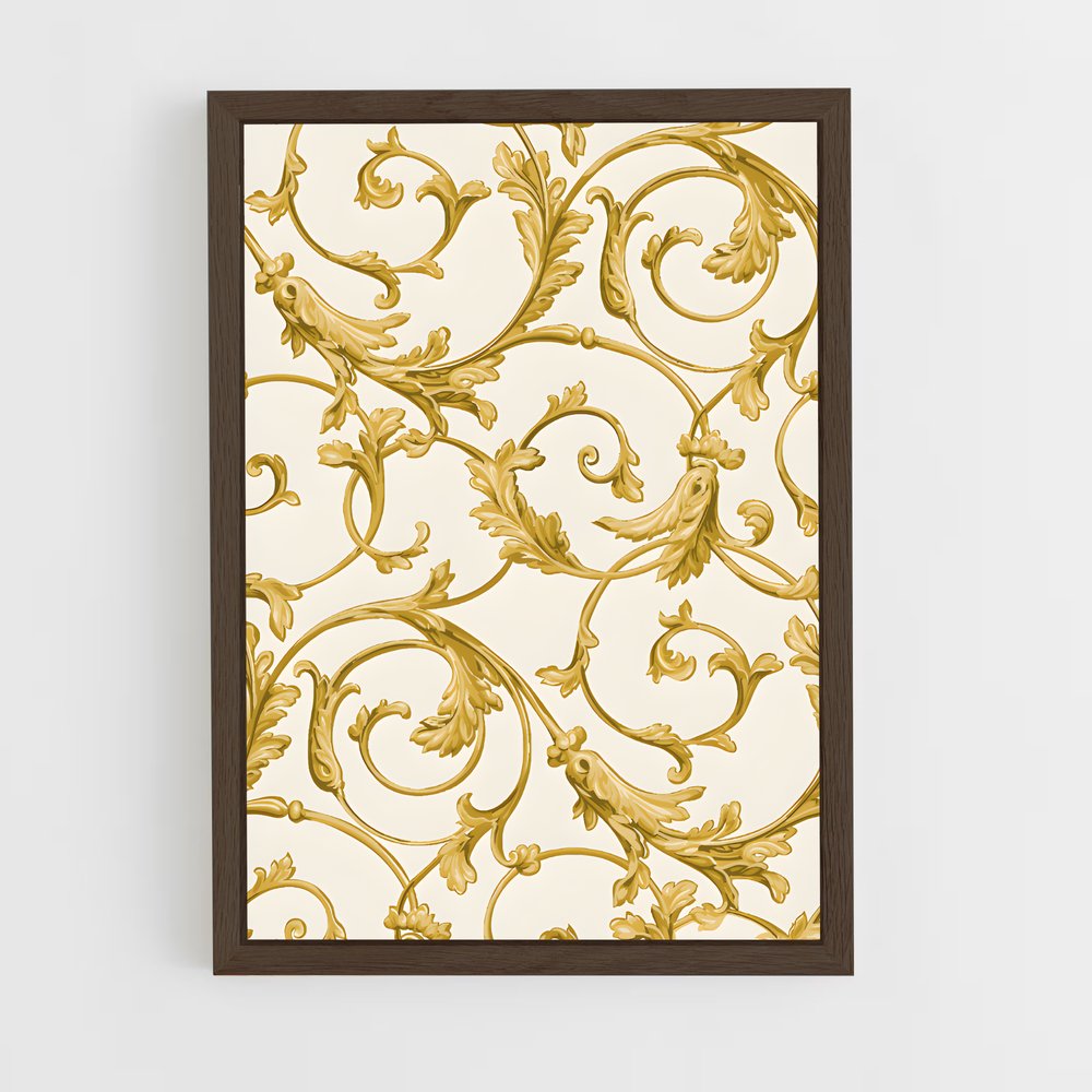 ap-baroque patterns-5 cadre Bois foncé