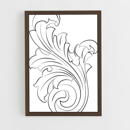 ap-baroque patterns-9 cadre Bois foncé