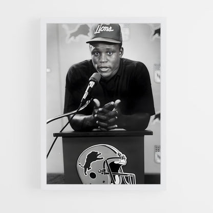 ap-barry sanders-3 cadre Blanc