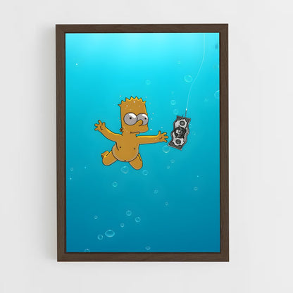 ap-bart simpson-9 cadre Bois foncé