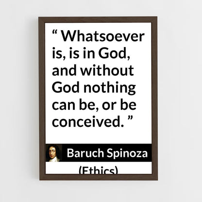 ap-baruch spinoza-3 cadre Bois foncé