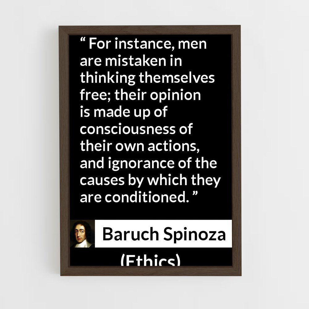 ap-baruch spinoza-4 cadre Bois foncé
