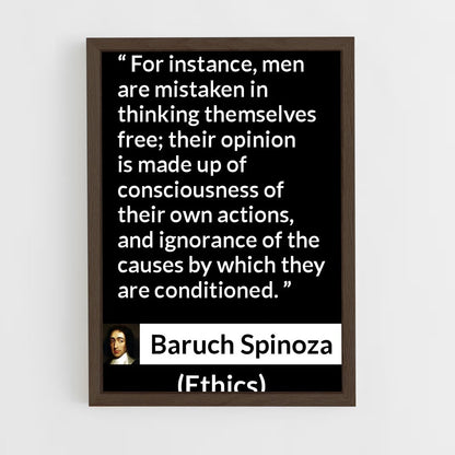 ap-baruch spinoza-4 cadre Bois foncé