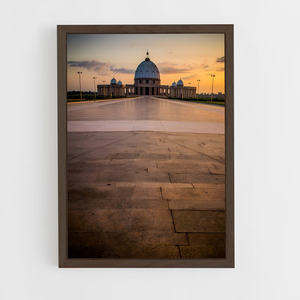 ap-basilica notre dame de la paix yamoussoukro-2 cadre Bois foncé