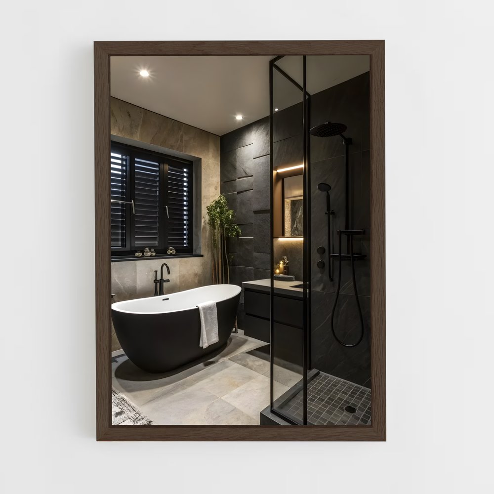 ap-bathroom-12 cadre Bois foncé