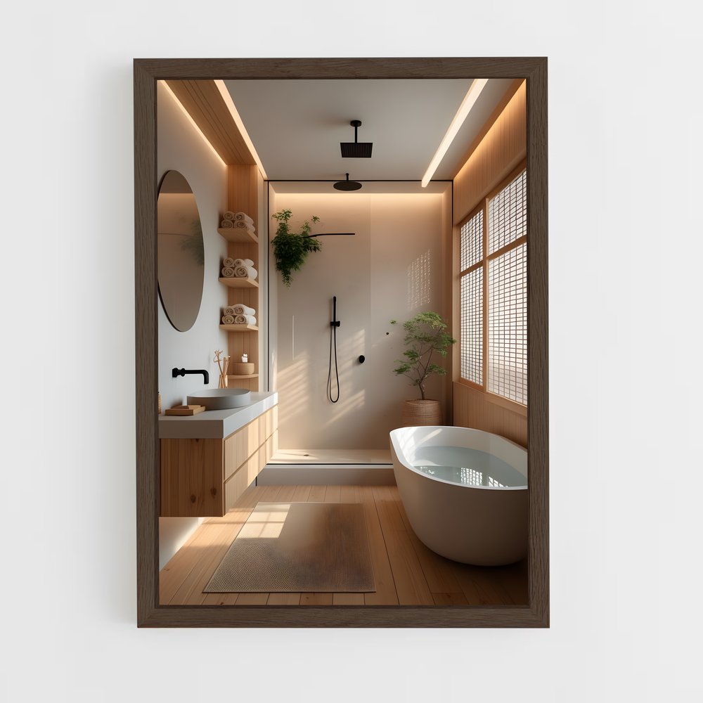 ap-bathroom-16 cadre Bois foncé