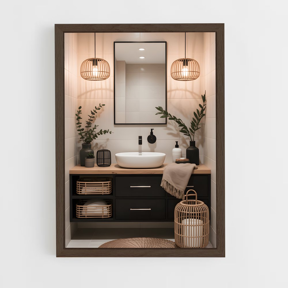 ap-bathroom-17 cadre Bois foncé
