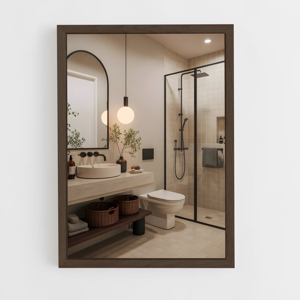 ap-bathroom-5 cadre Bois foncé