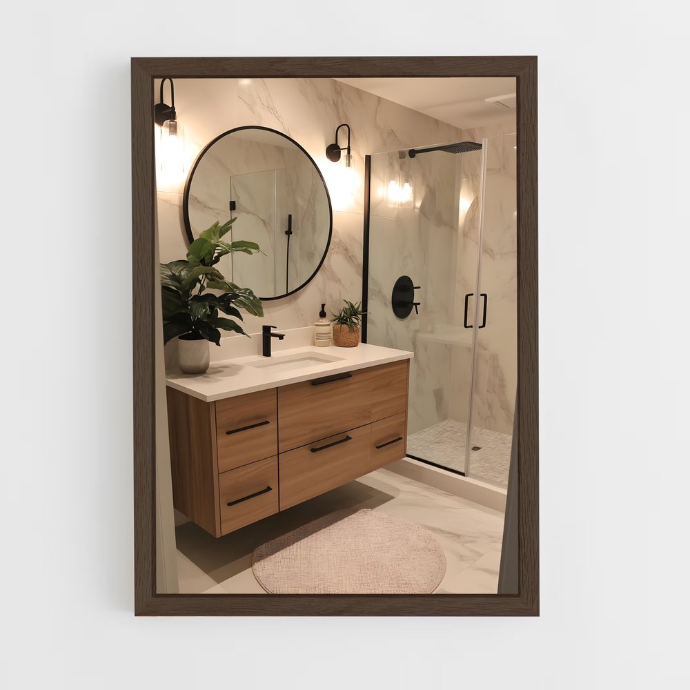 ap-bathroom-6 cadre Bois foncé
