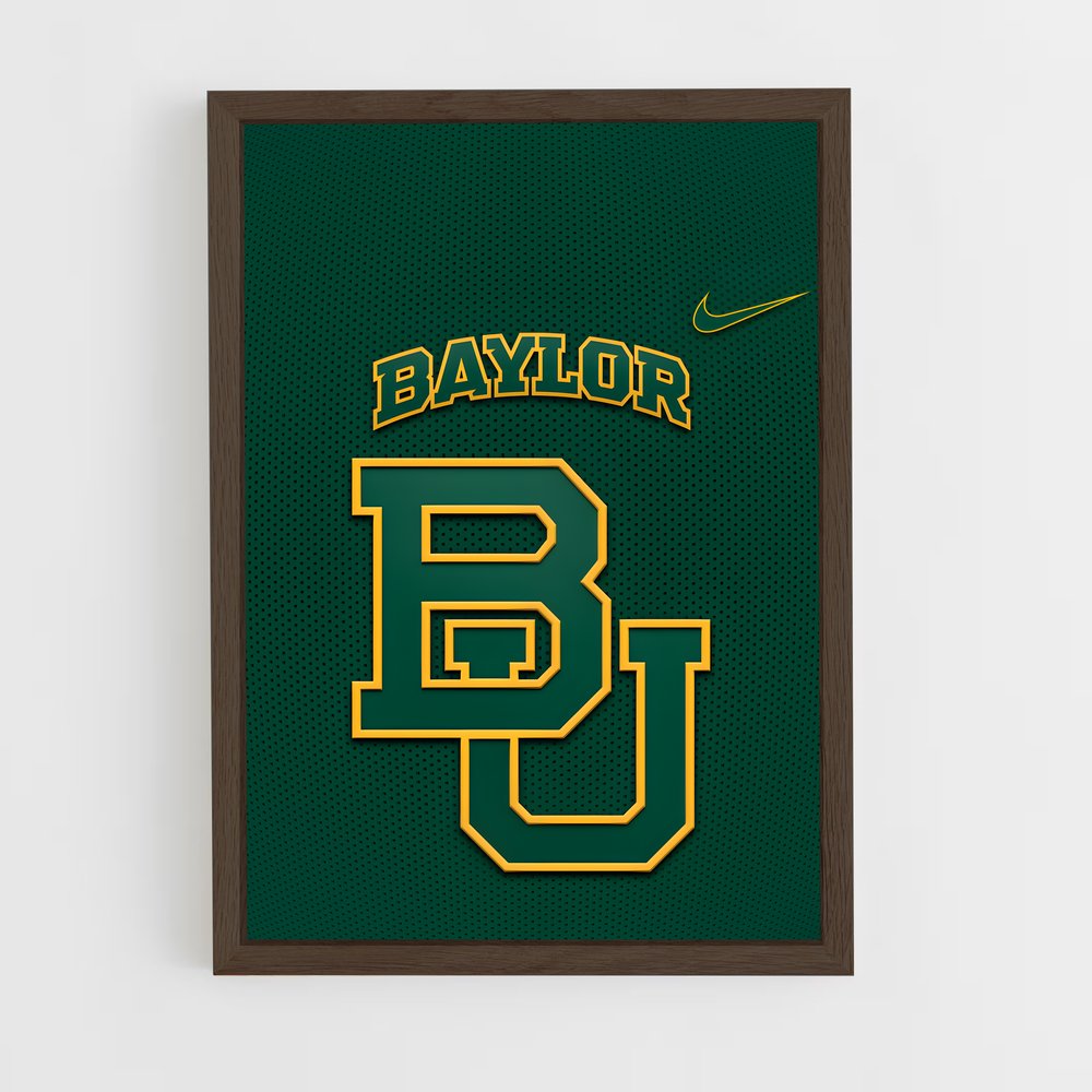 ap-baylor bears-4 cadre Bois foncé