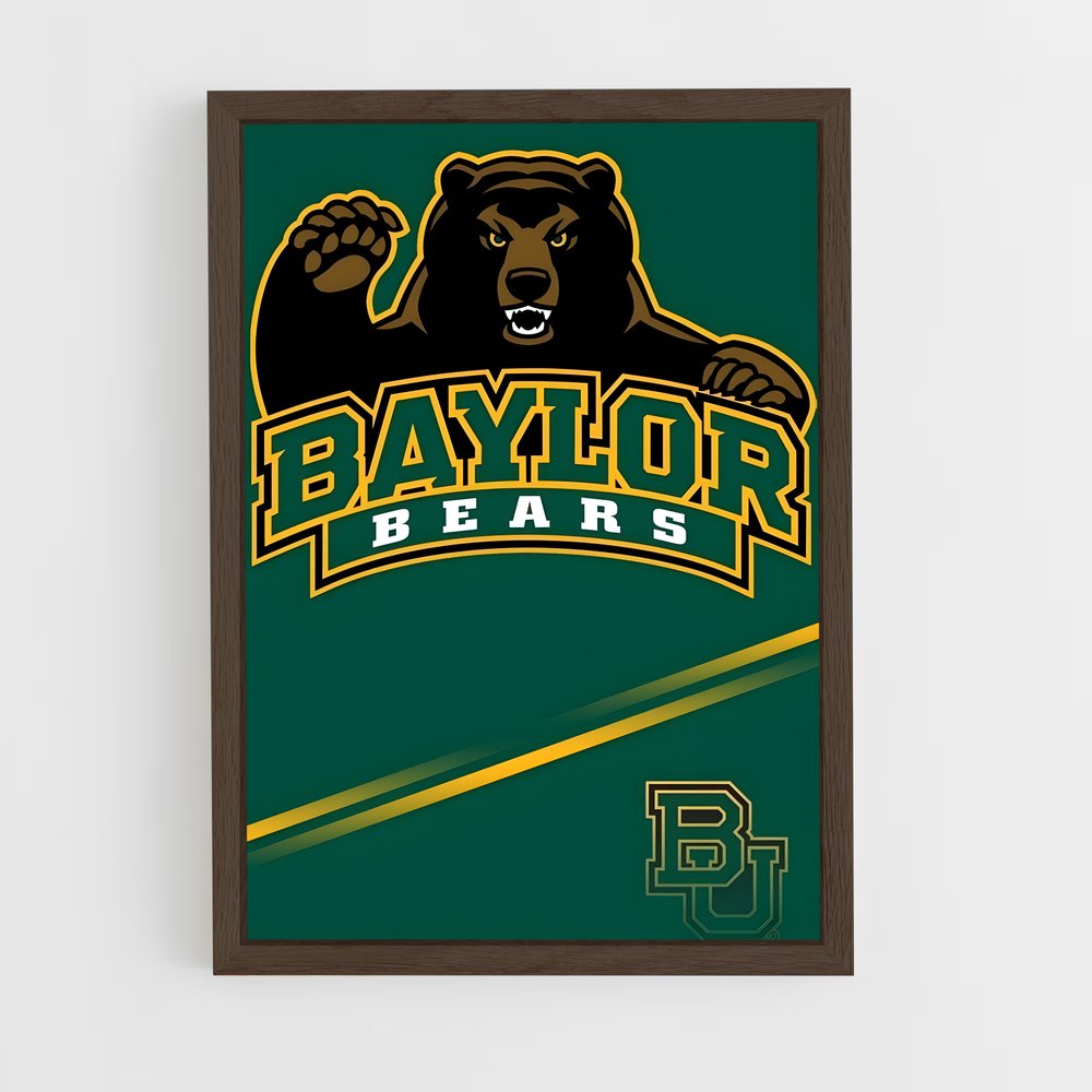 ap-baylor bears-5 cadre Bois foncé