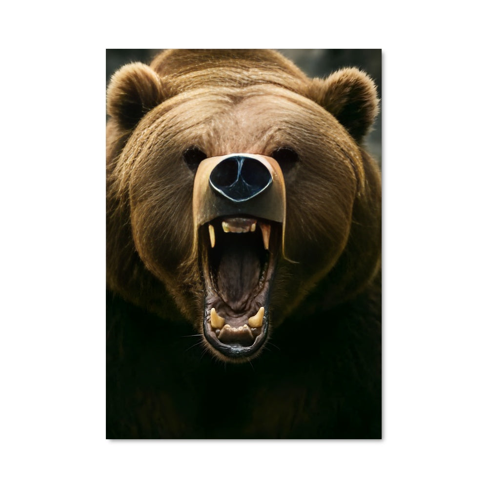 Poster Ours Rugissant