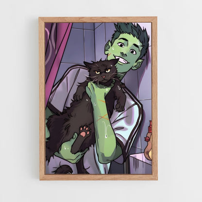 ap-beast boy-2 cadre Bois clair