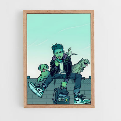 ap-beast boy-3 cadre Bois clair