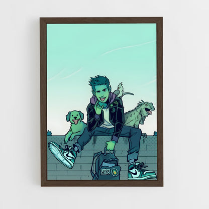 ap-beast boy-3 cadre Bois foncé