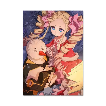 Poster La Fille et le Lapin Blanc