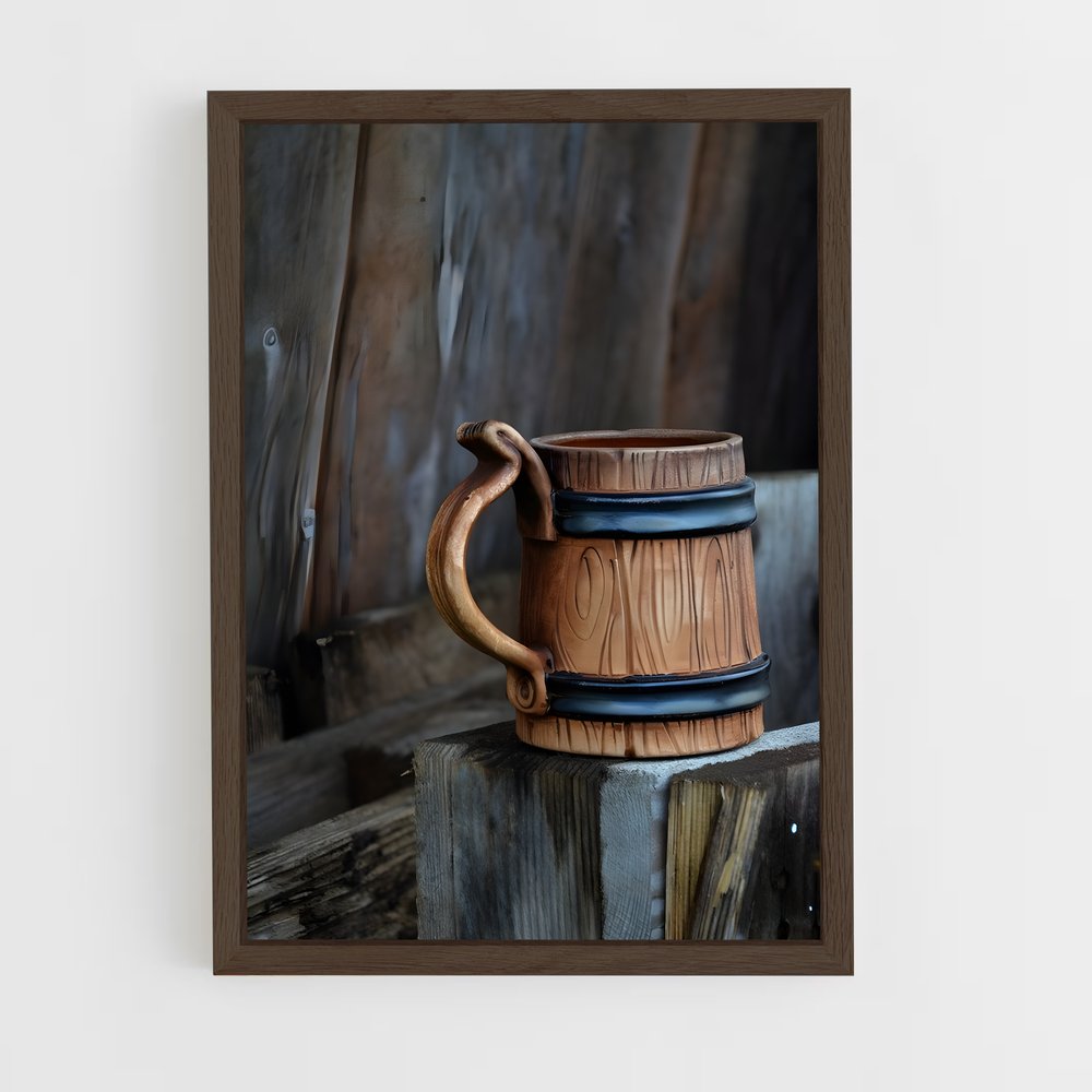 ap-beer mug-1 cadre Bois foncé