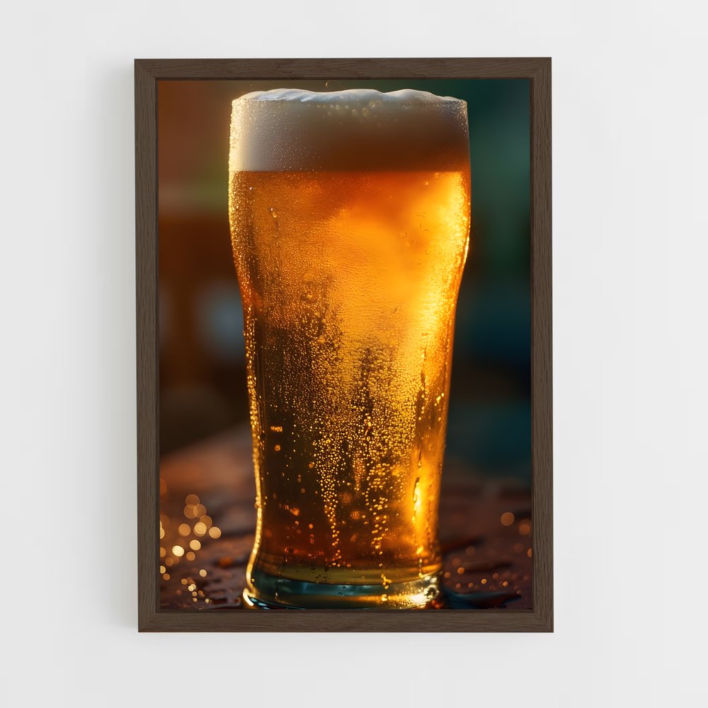 ap-beer pint-1 cadre Bois foncé