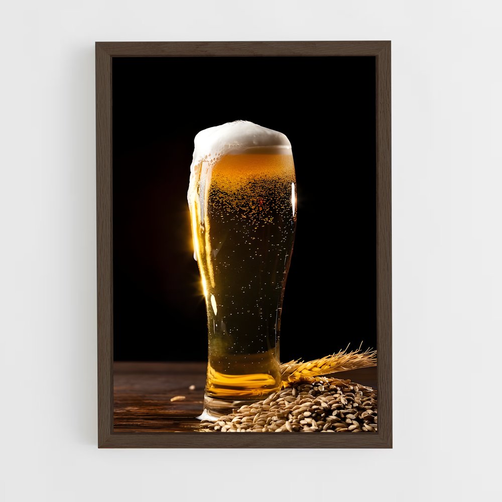 ap-beer pint-6 cadre Bois foncé