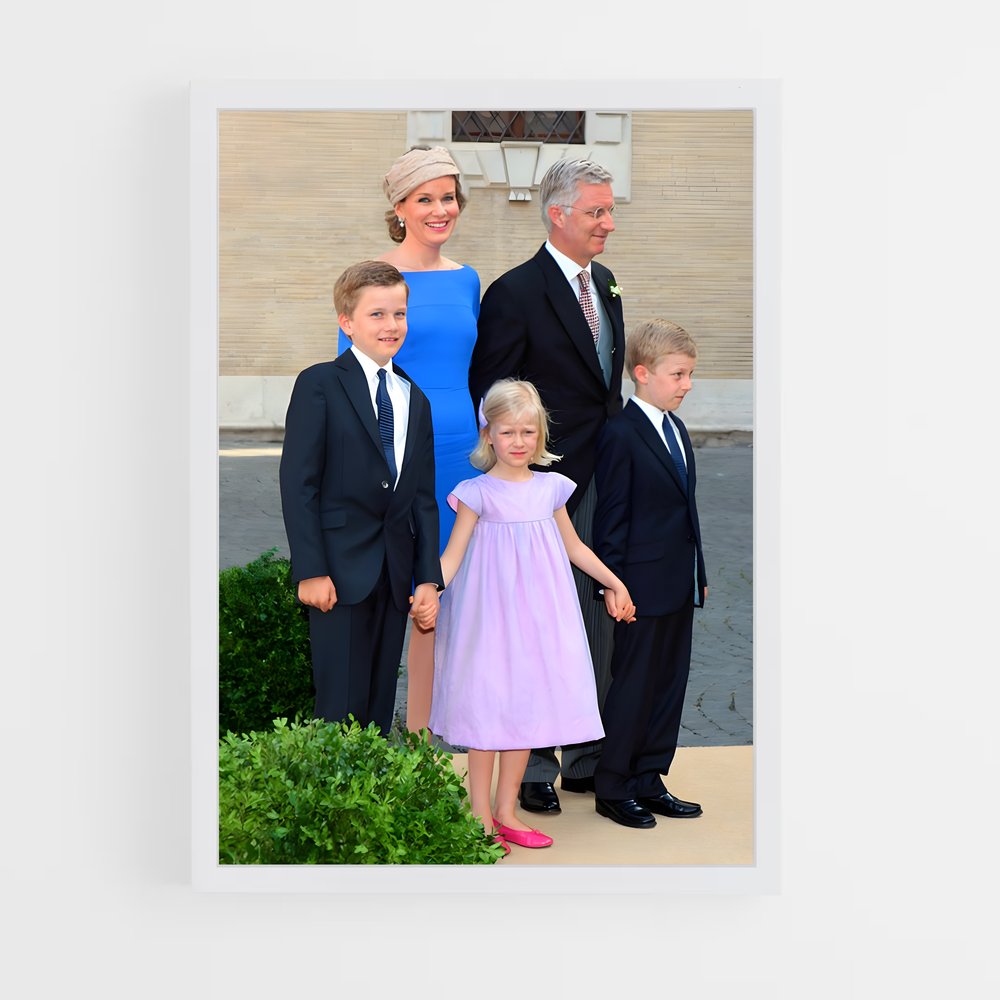 ap-belgian royal family-9 cadre Blanc