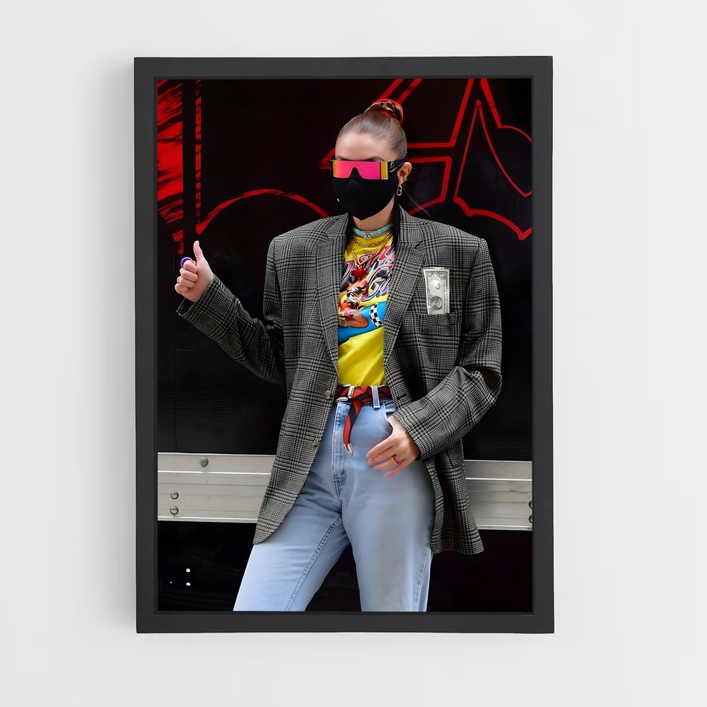 ap-bella hadid-7 cadre Noir