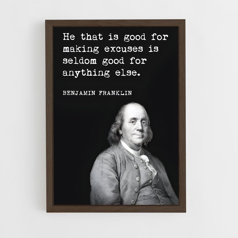 ap-benjamin franklin-2 cadre Bois foncé