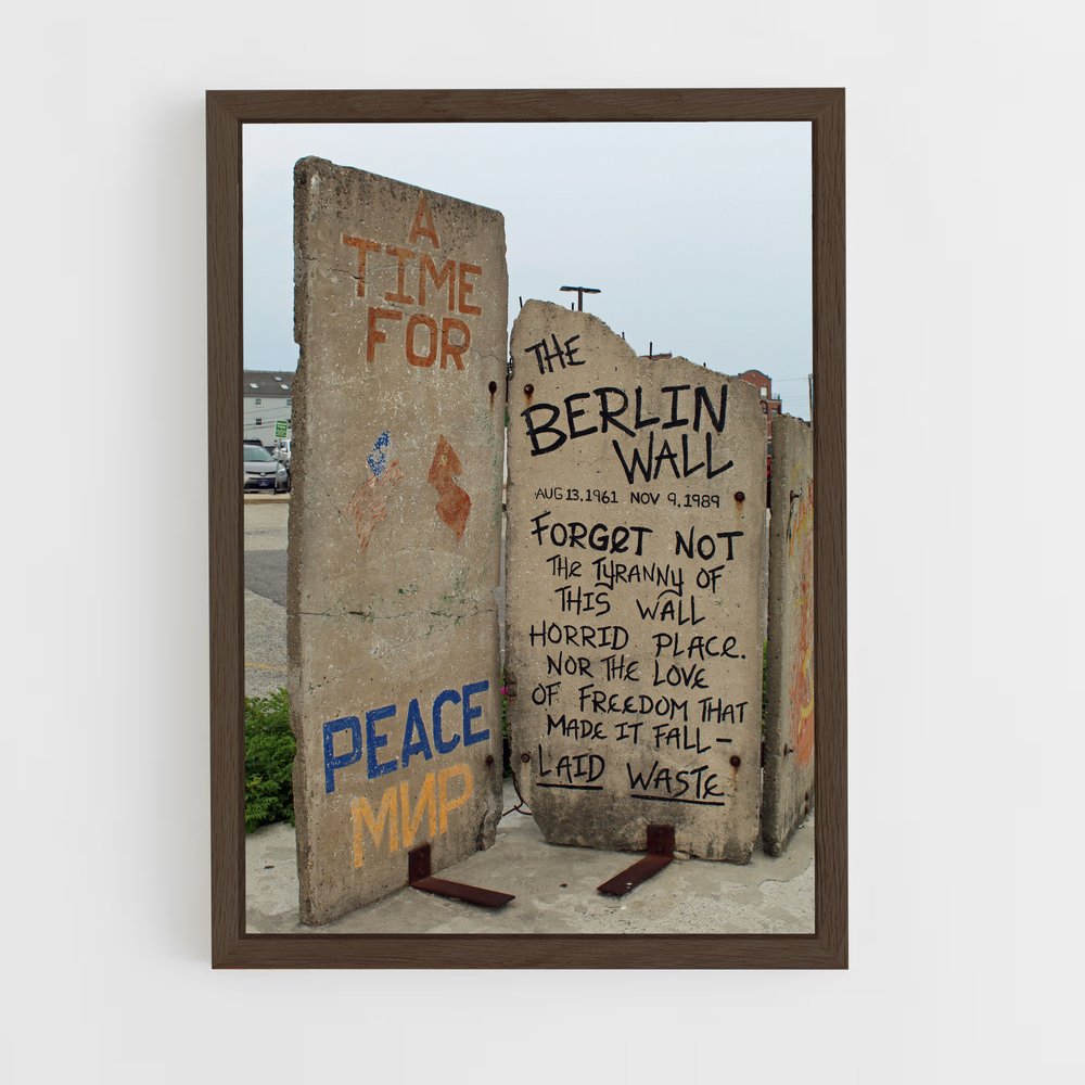 ap-berlin wall-1 cadre Bois foncé