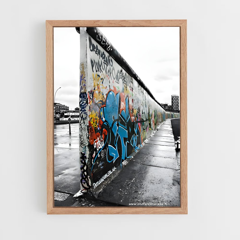 ap-berlin wall-2 cadre Bois clair