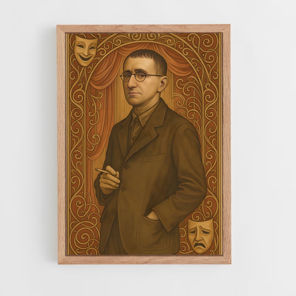 ap-bertolt brecht-1 cadre Bois clair