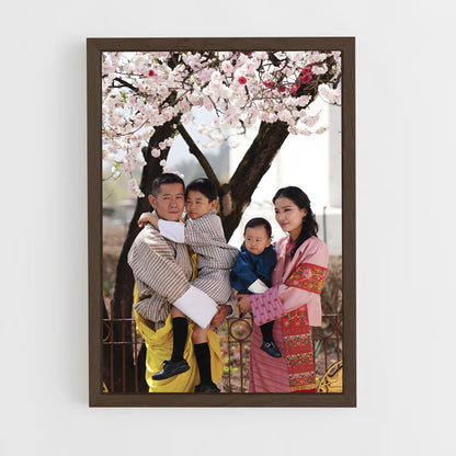 ap-bhutanese royal family-1 cadre Bois foncé