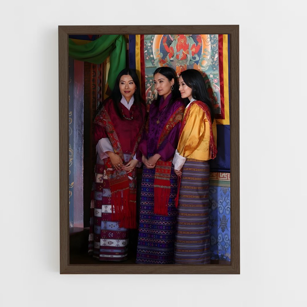 ap-bhutanese royal family-4 cadre Bois foncé