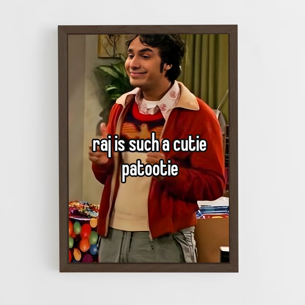 ap-big bang theory-3 cadre Bois foncé