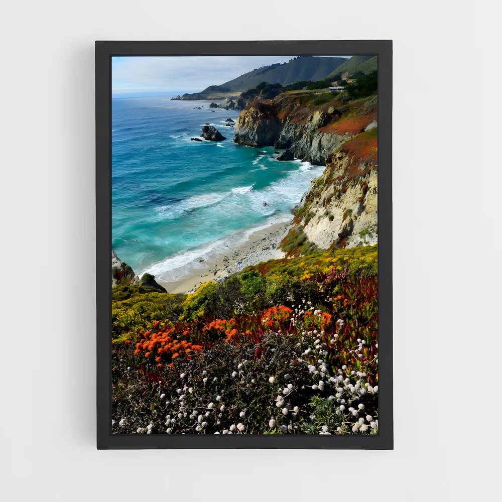 ap-big sur cliffs-1 cadre Noir